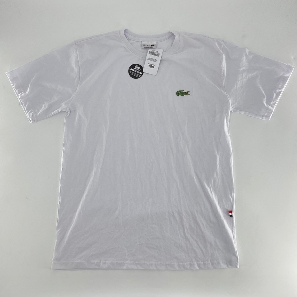 Lacoste Men's White Croc T-Shirt Size